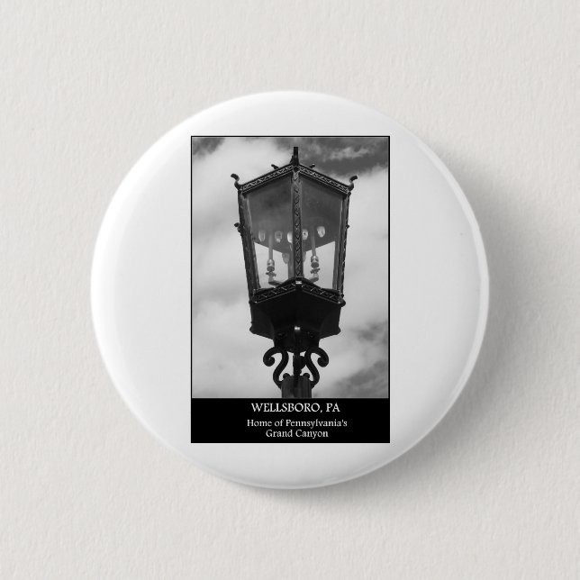 Chapa Redonda De 5 Cm Wellsboro, hogar del PA del Gran Cañón de (Anverso)