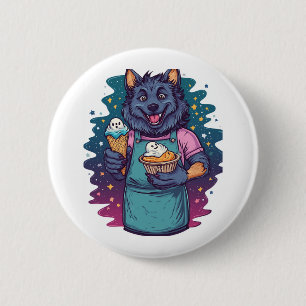 Chapa Redonda De 5 Cm Werewolf Ice Cream Stand