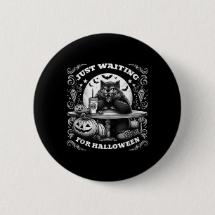 Chapa Redonda De 5 Cm Werewolf Solamente Espera Por Halloween Spooky Sca