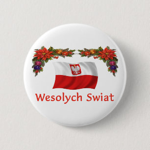 Chapa Redonda De 5 Cm Wesolych polaco Swiat