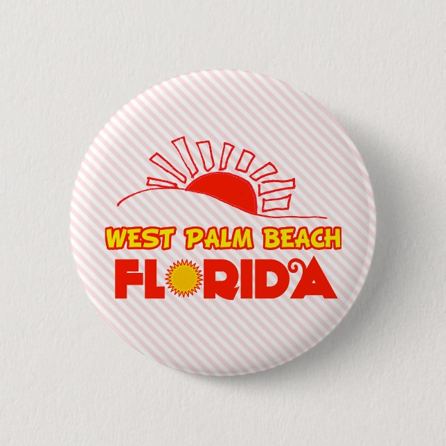 Chapa Redonda De 5 Cm West Palm Beach, la Florida (Anverso)