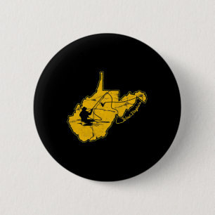 Chapa Redonda De 5 Cm West Virginia Mountain Gold Y Blue Fly Fishing F