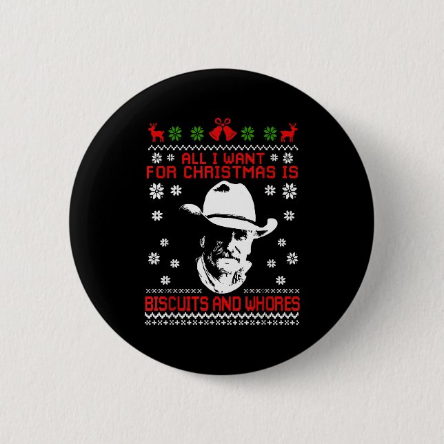 Chapa Redonda De 5 Cm Western Biscuits And S Christmas Quote  (Anverso)