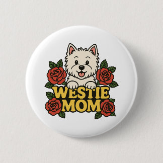 Chapa Redonda De 5 Cm Westie Mom