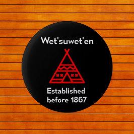 Chapa Redonda De 5 Cm Wetsuweten Establecido Antes De 1867 Silhouette Da