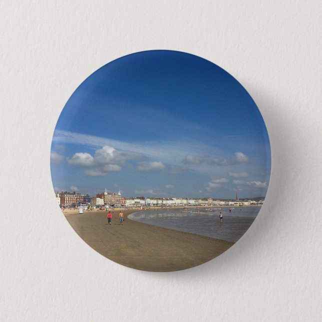 Chapa Redonda De 5 Cm Weymouth Beach (Anverso)