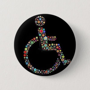 Chapa Redonda De 5 Cm wheelchair_funky_zazzle.jpeg