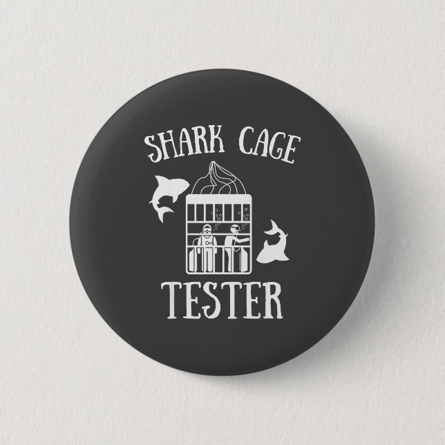 Chapa Redonda De 5 Cm Wheelchair Handicap Humor Handicapped Shark Cage T (Anverso)