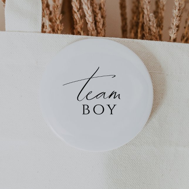Chapa Redonda De 5 Cm Whimsical Neutral Gender Reveal Team Boy (Subido por el creador)