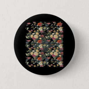 Chapa Redonda De 5 Cm Whimsigoth Vieja Clase de Pintura de Aceite Floral