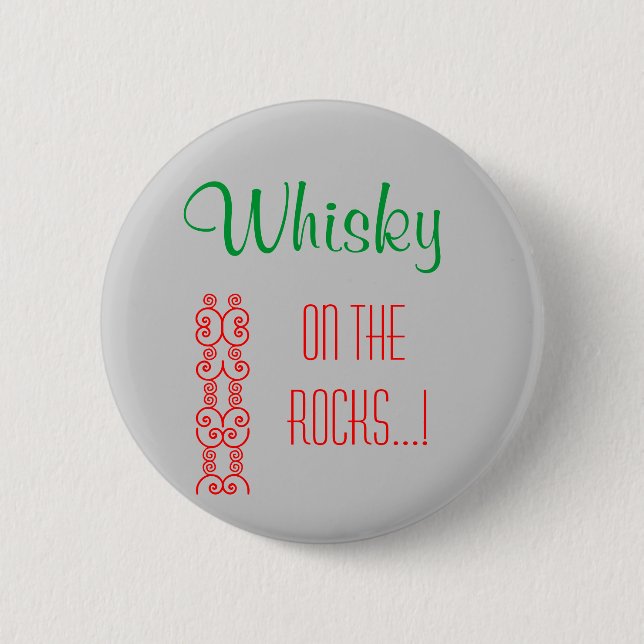 Chapa Redonda De 5 Cm Whisky (Anverso)