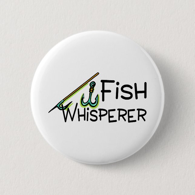 Chapa Redonda De 5 Cm Whisperer de los pescados (Anverso)