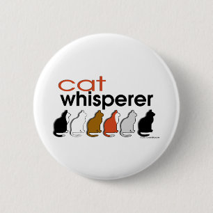 Chapa Redonda De 5 Cm Whisperer del gato