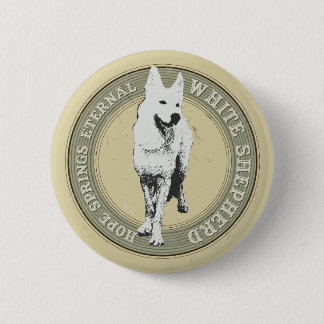Chapa Redonda De 5 Cm White Shepherd