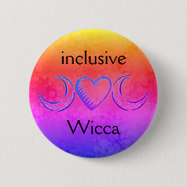 Chapa Redonda De 5 Cm Wicca incluido (amarillo, rosa caliente, azul)