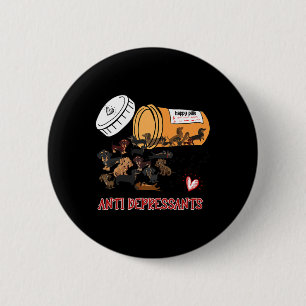 Chapa Redonda De 5 Cm Wiener Dog Sausage Puppy Lover Antidepresivos Dac