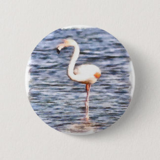 Chapa Redonda De 5 Cm Wild Flamingo