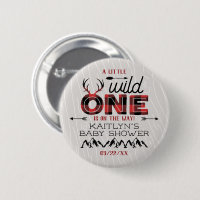 Wild One Boys Rustic Plaid Lumberjack Baby Shower