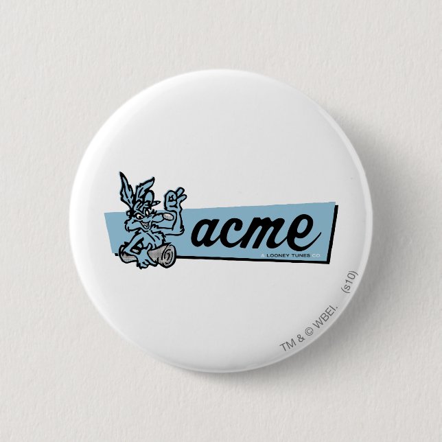 Chapa Redonda De 5 Cm WILE E. COYOTE™ Acme 4 (Anverso)
