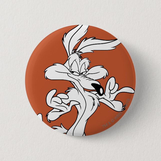 Chapa Redonda De 5 Cm WILE E. COYOTE™ Complacido (Anverso)