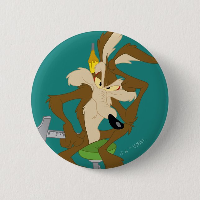Chapa Redonda De 5 Cm WILE E. COYOTE™ Planning (Anverso)