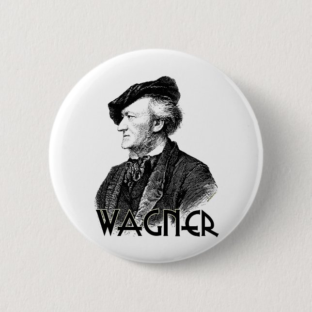 Chapa Redonda De 5 Cm Wilhelm Richard Wagner (Anverso)