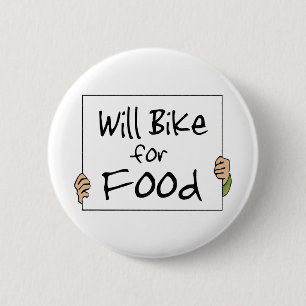 Chapa Redonda De 5 Cm Will Bike for Food
