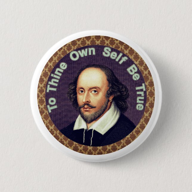 Chapa Redonda De 5 Cm Will Shakespeare (Anverso)