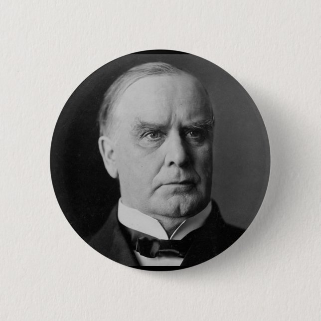 Chapa Redonda De 5 Cm William Mckinley 25 (Anverso)