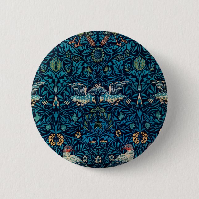 Chapa Redonda De 5 Cm william morris (Anverso)