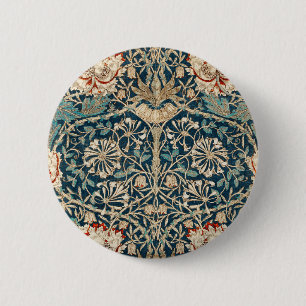 Chapa Redonda De 5 Cm William Morris Antiguo Floral de Madreselva