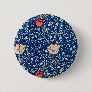 Chapa Redonda De 5 Cm William Morris Medway Blue Floral