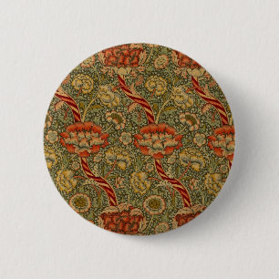 Chapa Redonda De 5 Cm William Morris Wandle English Floral Damask Design