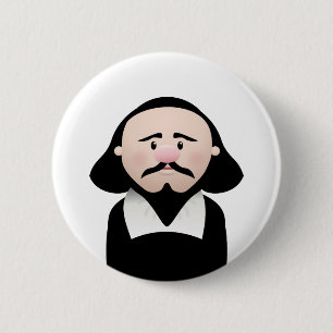 Chapa Redonda De 5 Cm William Shakespeare