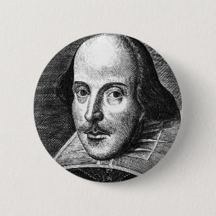 Chapa Redonda De 5 Cm William Shakespeare