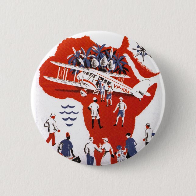 Chapa Redonda De 5 Cm Wilson Airways ~ África (Anverso)