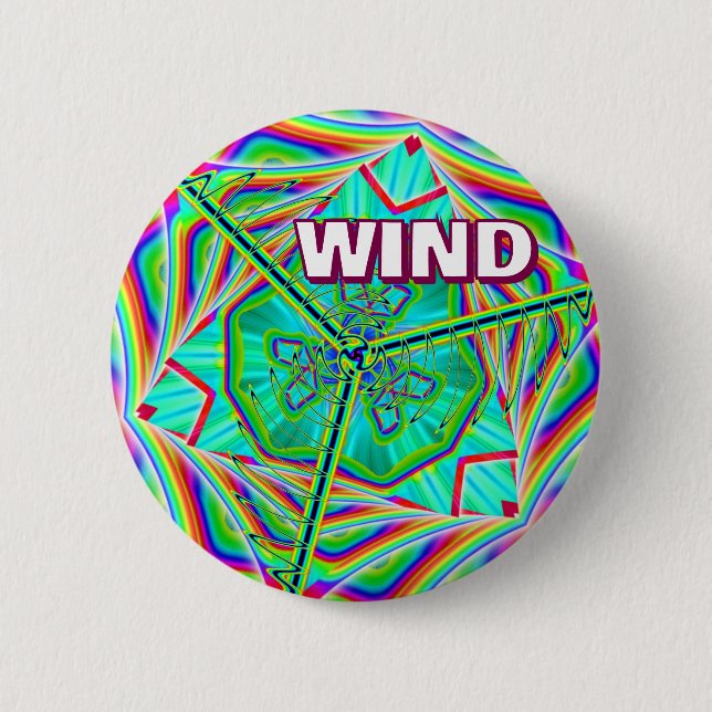 Chapa Redonda De 5 Cm WIND (puede cambiar la palabra) (Anverso)