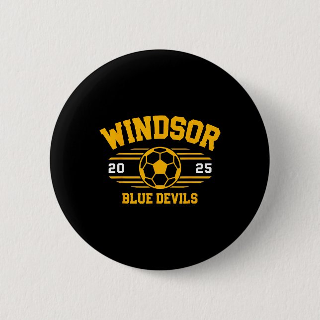 Chapa Redonda De 5 Cm Windsor Blue Devils Fútbol Byll 2025  (Anverso)