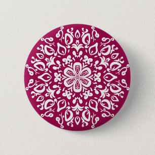 Chapa Redonda De 5 Cm Wine Mandala