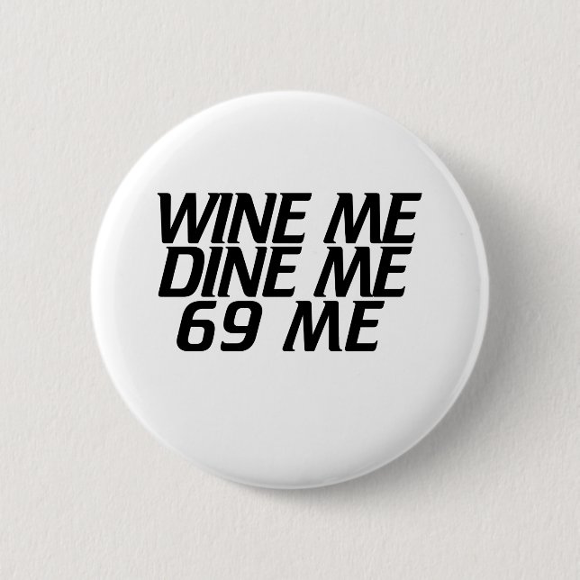 Chapa Redonda De 5 Cm Wine me Dine (Anverso)