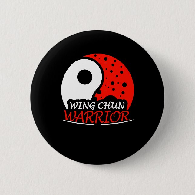 Chapa Redonda De 5 Cm Wing Chun Warrior Martial Arts Fighter Entrenador (Anverso)