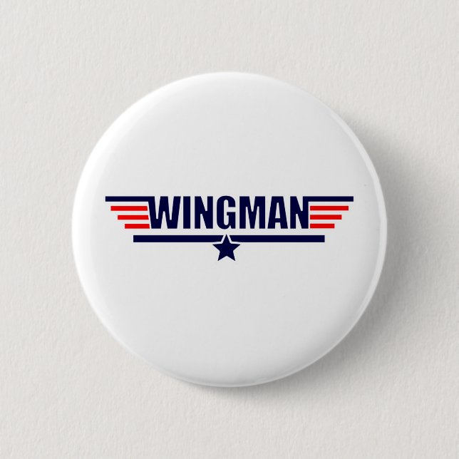 Chapa Redonda De 5 Cm Wingman del arma del Tog (Anverso)
