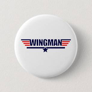 Chapa Redonda De 5 Cm Wingman del arma del Tog