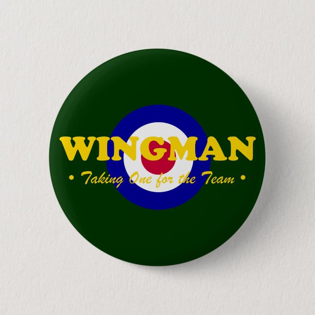 Chapa Redonda De 5 Cm Wingman (Royal Air Force) (Anverso)