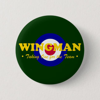 Chapa Redonda De 5 Cm Wingman (Royal Air Force)