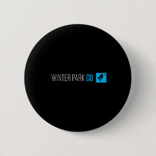 Chapa Redonda De 5 Cm Winter Park Colorado Snowboard Box Tipo