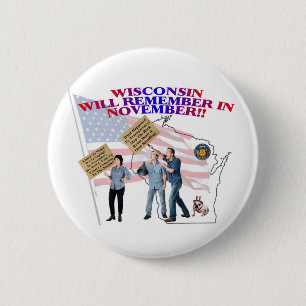 Chapa Redonda De 5 Cm ¡Wisconsin - congreso de vuelta a la gente!