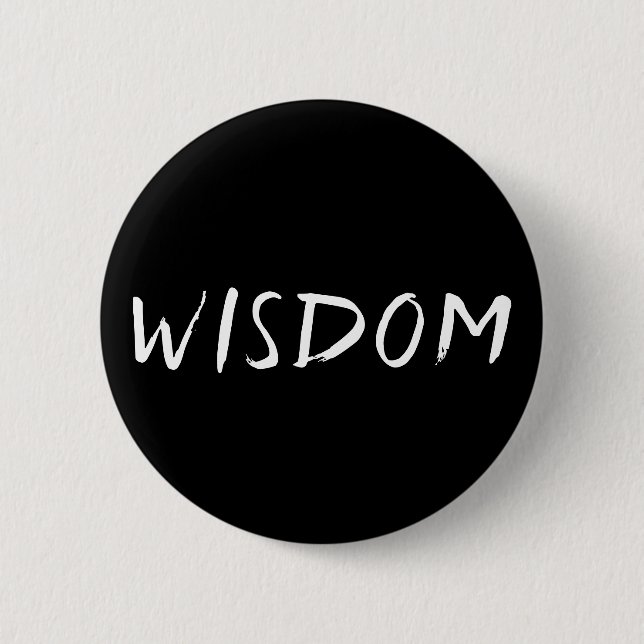 Chapa Redonda De 5 Cm Wisdom B&W (Anverso)