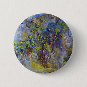 Chapa Redonda De 5 Cm Wisteria (mitad derecha) por Claude Monet