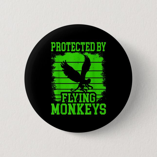 Chapa Redonda De 5 Cm Witch Get My Flying Monkeys  (Anverso)
